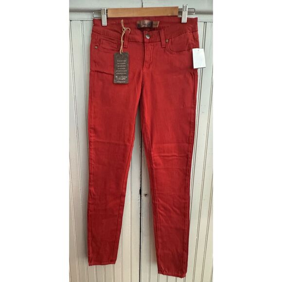 NWT PAIGE Verdugo Jean leggings scarlet sz 26 - Picture 1 of 6